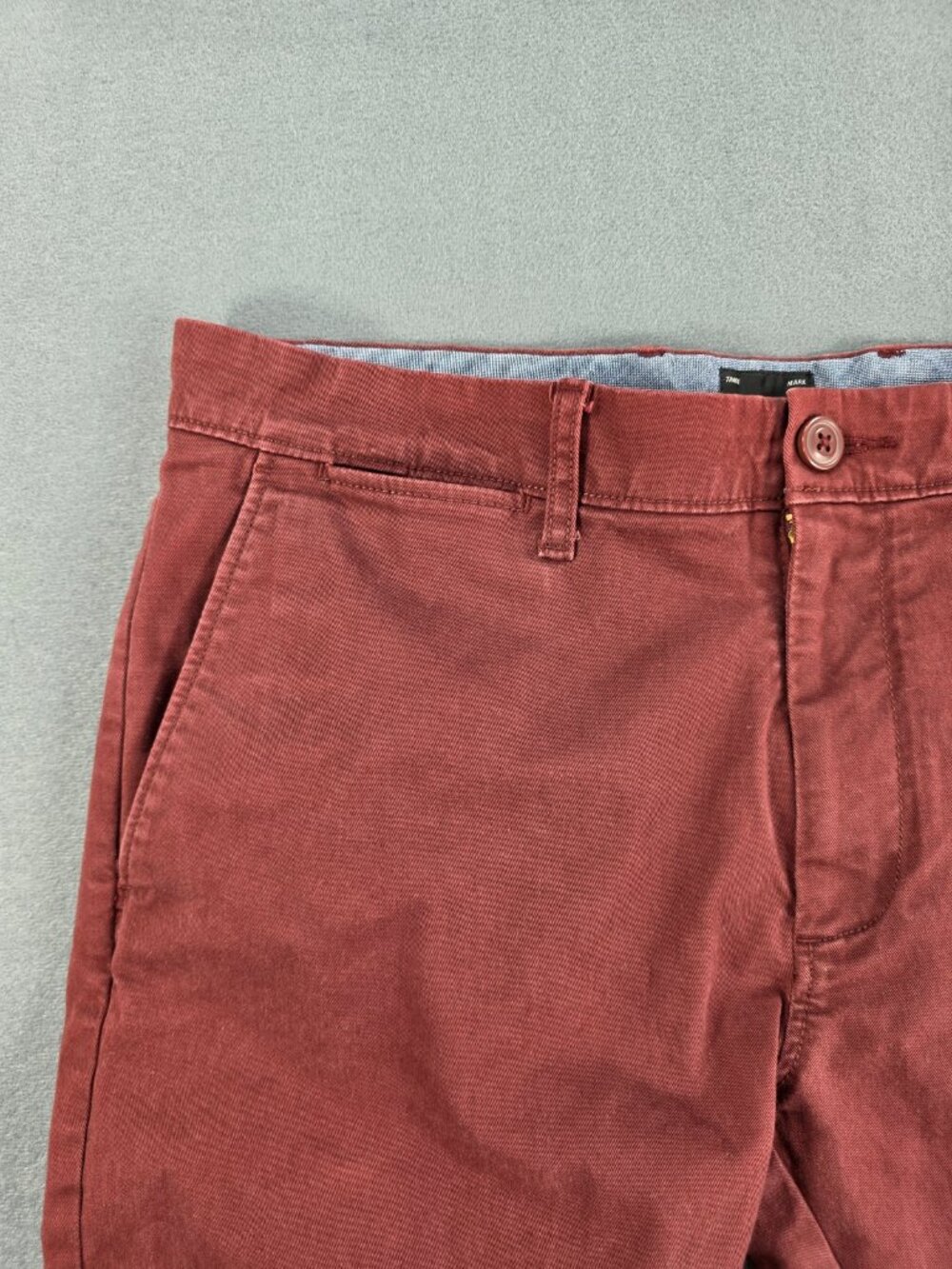 J. Crew 484 Slim Men's 31x32 Brick Red Stretch Chino Pants - Picture 3 of 10